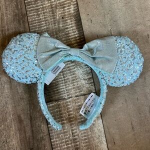 Disney Blue Sequin Minnie Mouse Ears Headband